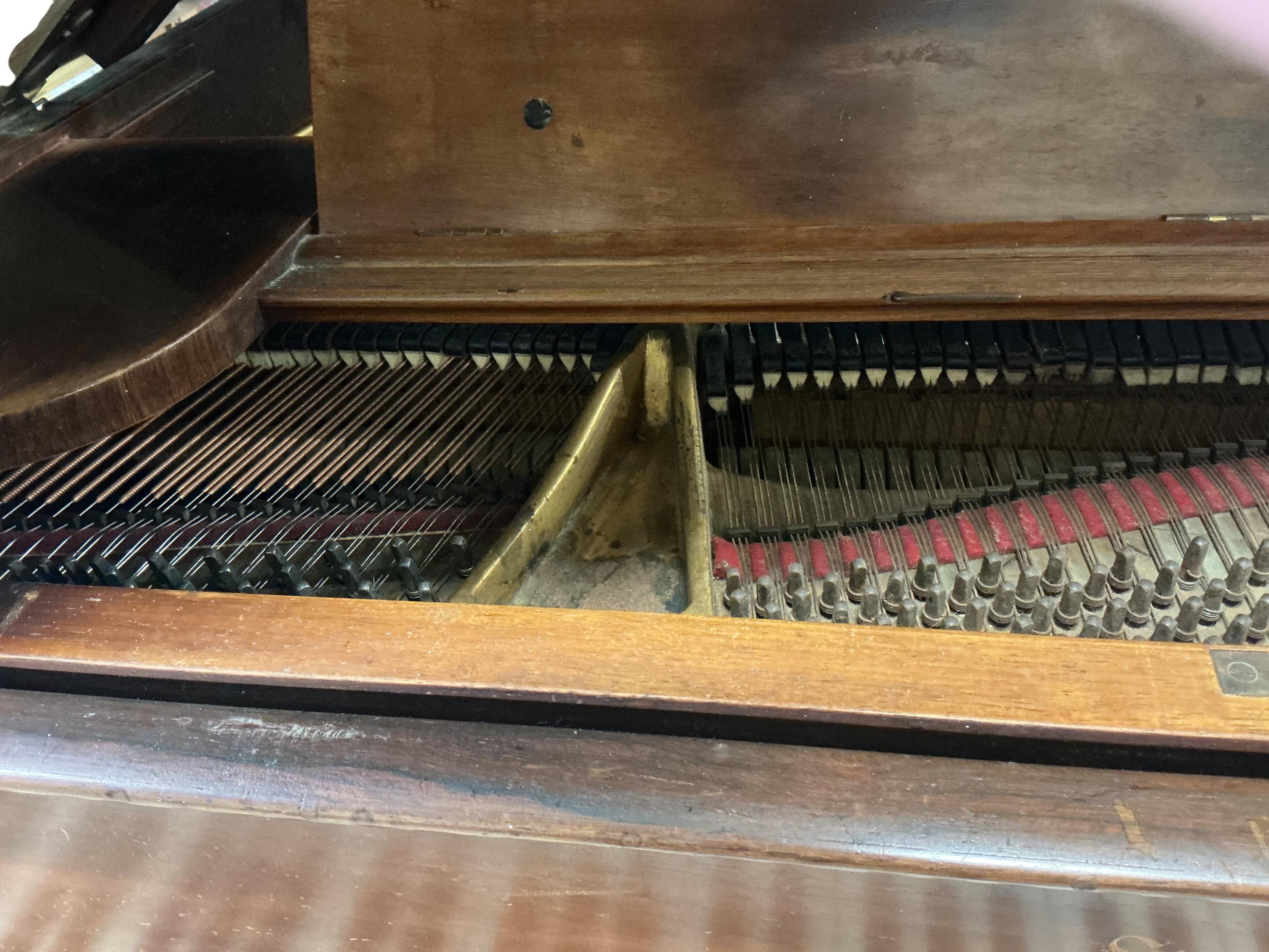 A Steinway rosewood grand piano, length 180cm, width 143cm, height 98cm CITES Submission reference QSWF2A3L